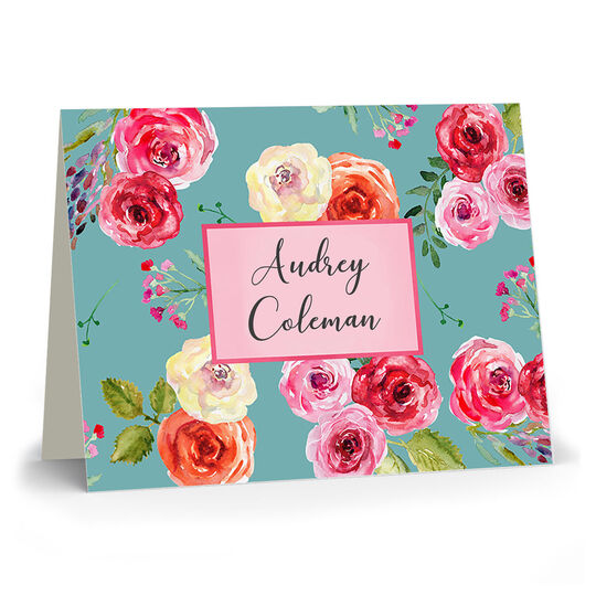 Sea Rose Folded Note Cards